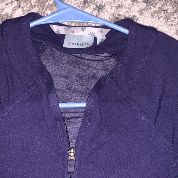 Athleta Dark Blue & Green Mesh Full Tilt Zip up Jacket Small - Picture 8 of 10
